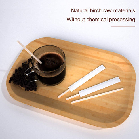 500 Pcs 7.5 Inch Paper Wrapped Coffee Stirrers, Individually Wrapped Coffee Stirrers, Wrapped Stir Sticks Disposable Wood Coffee Sticks for Coffee, Tea Gifts