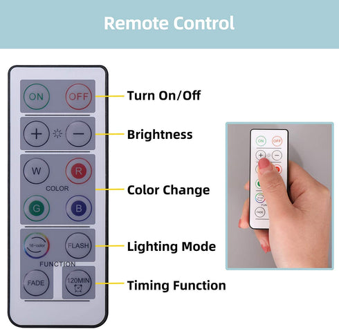 DRIMLITE Puck Lights with Remote 6 Pack, Battery Operated Mini LED Stick On Lights Wireless, Dimmable Under Cabinet Lighting with Timing Function, Color Changeable Closet Lighting for Kitchen Bedroom