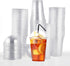 100 PACK 16 oz Clear Plastic Cups with Dome Lids, Disposable Dessert Cups, Parfait cups for Ice Cream, Iced Cold Coffee Drinks, Cupcake, Fruit Cups for Party