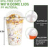100 PACK 16 oz Clear Plastic Cups with Dome Lids, Disposable Dessert Cups, Parfait cups for Ice Cream, Iced Cold Coffee Drinks, Cupcake, Fruit Cups for Party