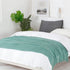 BOURINA Throw Blanket Textured Solid Soft Sofa Couch Cover Knitted Decorative Blanket, 50" x 60" Dark Cyan
