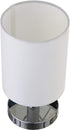 Amazon Basics Round Metal Base Table Lamp with LED Bulb - 5.5" x 5.5" x 10.5", Brushed Nickel