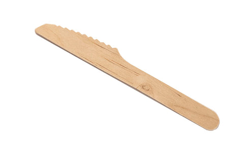 Pantryware Essentials Pantry Knive 158-100 Disposable Wooden Cutlery Knives, 0.5" Height, 1" Width, 6" Length (Pack of 100)