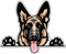 WickedGoodz German Shepherd Decal - Smiling Dog Breed Bumper Sticker - for Laptops Tumblers Windows Cars Trucks Walls - Full Color