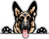 WickedGoodz German Shepherd Decal - Smiling Dog Breed Bumper Sticker - for Laptops Tumblers Windows Cars Trucks Walls - Full Color