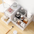 Clear Makeup Organizer for Vanity, Desk Cosmetics Organizer with Drawers for Lipsticks, Lotions, Jewelry, Nail Care, Skincare, Ideal for Dresser, Bedroom and Bathroom Countertops-White