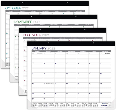 Global Printed Products Professional Desk Calendar 2022: Large Monthly Pages - 22"x17" - Runs Through December 2022 (Pack of 1)