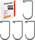 POWERACK Garage Hooks for Ceiling | 4 Pack Alloy Steel Bicycle Hooks | Flat Garage Rack Hooks | Easy to Install Bike Hangers for Garage Ceiling - Black Powder Finish| Each Bike Hook Supports 50 lbs