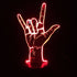 3D Optical Illusion I Love You Sign Language LED Hologram Night Light USB Operated Romantic Valentine' Day Party Decoration