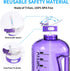 1 Gallon Water Bottle with Straw, Motivational Large Water Bottle with Time Marker, Big Clear Transparent Water Kettle Purple 128oz Water Bottles, Water Jug for Sports Water Bottle BPA Free