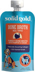 Solid Gold Turkey Bone Broth for Dogs - Grain Free Dog Food Topper Rich in Collagen and Superfoods - Nutrient Dense Dog Gravy Topper for Dry Food - Promotes Gut Health and Hydration - Single