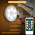 Led Closet Light, Motion Sensor Puck Lights with Remote Wireless USB Rechargeable Dimmable Under Cabinet Night Safe Lighting Stick-on Anywhere for Counter Kitchen Stairs Hallway Bedroom (1 Pc)