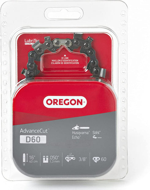 Oregon D60 16-Inch AdvanceCut Chainsaw Chain - Fits Husqvarna, Echo and More