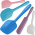 Wanbasion Multicolour Dark 5 Piece Silicone Spatula Set Heat Resistant, Kitchen Silicone Spatula Utensil Set, Rubber Spatulas for Nonstick Cookware for Cooking Baking Mixing