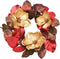 RED DECO Christmas Wreath for Front Door - 20 Inch Red Magnolia with 3 Gold Flowers, Holiday Wreaths for Home Farmhouse Indoor Outdoor Windows Wall Decor(Red)