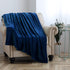 SOCHOW Flannel Fleece Blanket Twin Size, All Season 300GSM Super Soft Cozy Blanket for Bed or Couch, Navy Blue