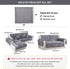 OstepDecor Sofa Armrest Covers, Backrest Covers, Quilted Sectional Couch Covers, Velvet Sofa Cover for Dogs Cats Pet Love Seat Leather L Shaped, Gray 36 x 36 Inches