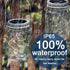 Solar Mason Jar Lights, 8 Pack 15 LED Waterproof Fairy Firefly Jar Lids String Lights with Hangers(NO Jars), Patio Yard Garden Wedding Easter Decoration - Cool White