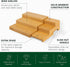 Bamboo Spice Organizer for Cabinet - Tiered Spice Rack Organizer for Cabinet or Countertop, Pantry Step Shelf (15.16"x 8.3" x 3.3")