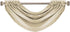 Elrene Home Fashions Versailles Room-Darkening Faux-Silk Waterfall Window Valance, Accessory for Bedroom or Living Room Windows with Rod Pocket Tabs, 52" x 36", Ivory, 1 Panel