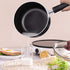 Classic Nonstick Saucepan with Straining and Glass Lid Cover, 2-Quart Aluminum Covered Sauce Pan for Home Kitchen, Dishwasher Safe Multipurpose Pot with Ergonomic Handle, Induction Compatible(2 Quart)