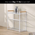KES 3 Tier Spice Rack Organizer for Countertop, Spice Organizer for Kitchen, Seasoning Jars Condiment Sauce Organizer, Iron and Wood White, KSR512-WH