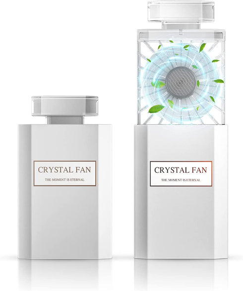 Mini Handheld Fan Rechargeable, Portable Retractable 3 Speeds with Fragrance, LIGHTDESIRE Personal Fans Small Handheld Battery Operated Desk Electric Fan for Travel Home Office School Queue Makeup Fan (White)