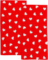 Vantaso Bath Hand Towels Set of 2 Valentine's Day Love Heart Red White Soft and Absorbent Washcloths Kitchen Hand Towel for Bathroom Hotel Gym Spa