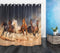 LB Horse Shower Curtain, Western Funny Masculine Stallion Horses Run in Farm Field Animal Farmhouse Shower Curtain Set with Hooks, Waterproof Polyester Horse Fabric Bathroom Decor 72x72 Inch