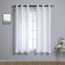 Small Window Curtains for Bedroom 2 Panels Set White Short Blackout Curtains for Bathroom Nursery 45 Inch Length