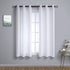 Small Window Curtains for Bedroom 2 Panels Set White Short Blackout Curtains for Bathroom Nursery 45 Inch Length