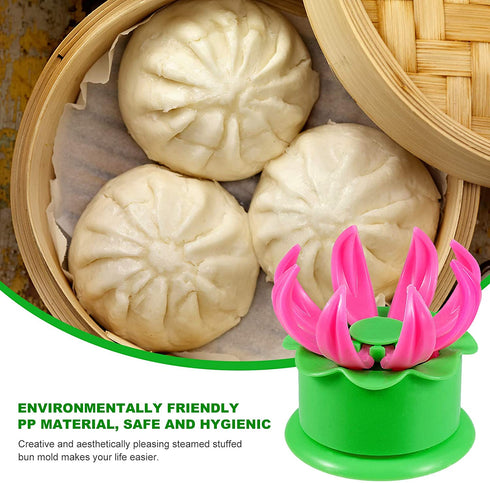 Cabilock Steamed Stuffed Bun Making Mold Pastry Pie Steam Bun Dumpling Maker Mould Cooking Tool Sets (Green)