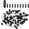 100 Pieces Clasp Bead Barrel Connectors Breakaway Safety Clasp Plastic Breakaway Clasps Safety Breakaway Clasps for Necklace Bracelet Jewelry (Black, White)