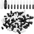 100 Pieces Clasp Bead Barrel Connectors Breakaway Safety Clasp Plastic Breakaway Clasps Safety Breakaway Clasps for Necklace Bracelet Jewelry (Black, White)