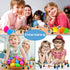 UMIKU 24PCS Easter Eggs + 24PCS Mini Community People Easter Egg Fillers Easter Basket Stuffers Plastic Surprise Eggs Easter Gifts Easter Party Favors for Kids Boys Girls Toddlers