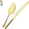 Gold Wedding Cake Knife and Server Set, Stainless Steel Cake Cutting Set for Wedding, Include Cake Cutter and Cake Server for Wedding, Parties, Activities, Family, Dishwasher Safe (Shiny Gold)