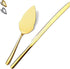 Gold Wedding Cake Knife and Server Set, Stainless Steel Cake Cutting Set for Wedding, Include Cake Cutter and Cake Server for Wedding, Parties, Activities, Family, Dishwasher Safe (Shiny Gold)