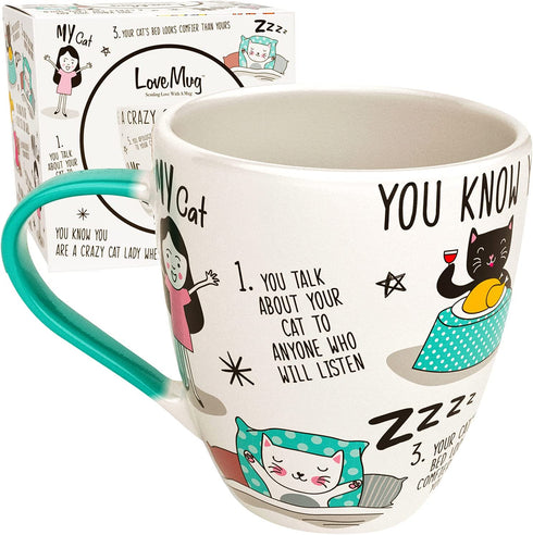 Love Mug: Crazy Cat Lady Mug - Crazy Cat Lady Gifts, Birthday Gifts for Cat Mom, Cat Mom Coffee Mug Cup. Cat Mom Coffee Mugs, Crazy Cat Lovers Mug, Coffee Mug Cat, Cat Mug for Women. Best Cat Mom Mug