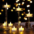 AGPTEK Timer Flickering Tea Lights 24 Pack Flickering LED Candles with Timer Battery Operated Flameless Tealight Candles for Wedding Holiday Party Home Decoration Warm White