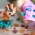 Gummy Molds Bear Candy Silicone 32PCS SET, 18 Shapes for 327 Candies, With 4 Droppers, Clean Brush, Storage Box, 20 Bags, Including Love Dinosaur Mini Donut Fruit Animals Shaped Nostick Jello Fun Mold