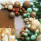 Safari Balloon Garland Arch Kit Olive Brown Coffee leopard print Birthday Decorations And Gold Baby Shower