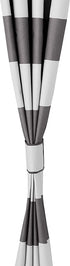 Amazon Basics Room-Darkening Blackout Curtain Set with Grommets - 52 x 84-Inch, Dark Gray/Light Gray Stripe, 2 Panels