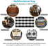 SEEKSEE 100% Cotton Buffalo Plaid Rug 27.5 x 43 Inches Black and White Rug Buffalo Plaid Doormat Washable Hand-Woven Indoor or Outdoor Rugs for Layered Front Door Mats, Porch, Farmhouse, Entryway