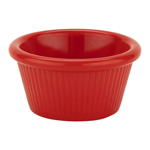 GET Enterprises RM-387-R 2 oz. Fluted Ramekin, Melamine, Red (Pack of 12)