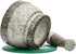 Mortar and Pestle Set - Double Sided Unpolished Granite Bowl - 6 Inch, 2 Cup Natural Heavy Molcajete Stone - With Counter Top Protective Pad - Made for a lifetime
