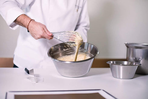 Matfer Bourgeat Piano Whisk with Exoglass Handle, 10", Professional Stainless Steel Wire Kitchen Whisk