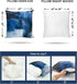 D DIFARIC Navy Blue Throw Pillow Covers 18x18 Grey Black Decorative Pillows Covers Outdoor Cushion Case Abstract Art Modern Square for Couch Bed Sofa Chairs Decor Set of 4