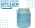 Comfify Wide Mouth Mason Jar Utensil Holder Decorative Kitchenware Organizer Crock, Chip Resistant Ceramic, Dishwasher Safe - Kitchen Caddy Aqua Blue for Countertop, Large Size 7" High