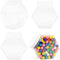 Cornucopia Plastic Hexagon Shaped Jars (4-Pack, 30oz); Value-Pack of Containers for Candy, Snacks, Gifts and Storage, 2 1/2 Cup Capacity, 5 x 5 x 3 Inches Size