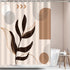 Modern Abstract Shower Curtain Mid Century Shower Curtain Set Minimalist Geometric Plant Arch Curve Sun Waterproof Bathtub Curtains with 12 Hooks Bathroom Decor W59—H70